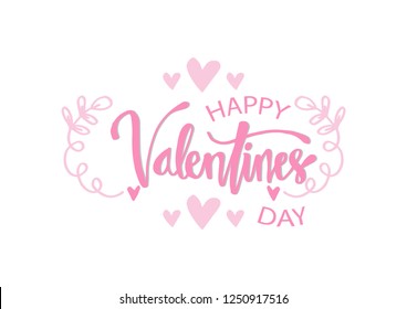 Valentines day lettering background