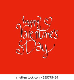 Valentines day lettering background 