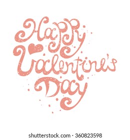 valentines day lettering background vector