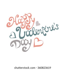 valentines day lettering background vector