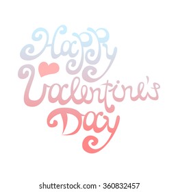 valentines day lettering background vector