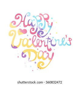 valentines day lettering background vector