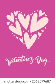 Valentine's day lettering card vector