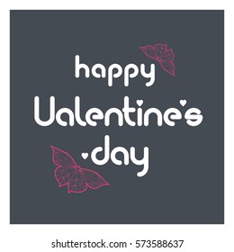 Valentines Day lettering design card . Typography for holiday greetings. Vector illustration.