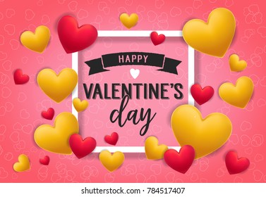 Valentines Day Lettering in Frame