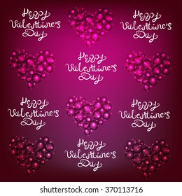 Valentine's Day. Lettering. Hand draw. Vector illustration.