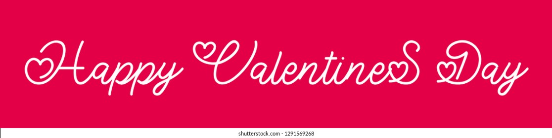 Valentine`s Day lettering. Hand written greeting card template for Valentine's day. Greeting card with love heart.