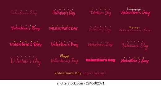 Valentine's day, lettering, logo bundle, typography units, quotes, world, celebration, love, day, vector, valentines day lockups, logo lockup