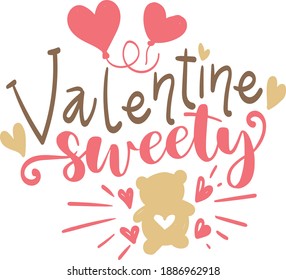 Valentine's Day Lettering Quotes Poster Love Card Valentine Sweety Quotes