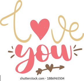 Valentine's Day Lettering Quotes Poster Love Card Valentine Love You Quotes