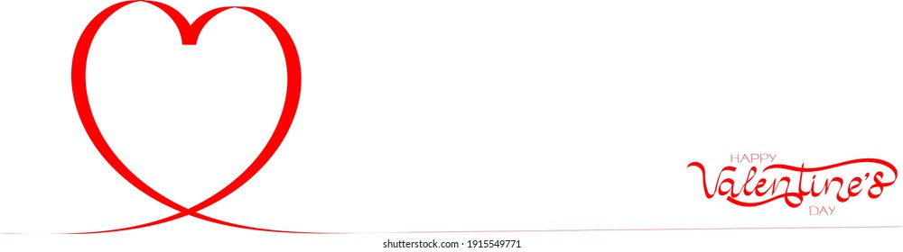 Valentine's day - lettering in red, doodle style. Text for a greeting card for lovers.