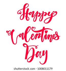 Valentines day lettering set made for postcard and greeting sign message decoration.