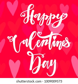 Valentines day lettering set made for postcard and greeting sign message decoration.