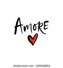 Valentine's Day lettering text stylish postcard, flyer, banner. Shape of heart. Cute cozy illustration