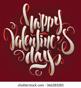 Valentine's Day Lettering Vector