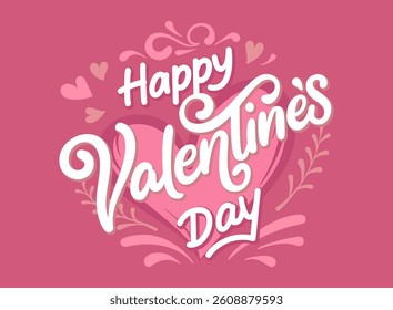 Valentines day lettering vector graphic illustration