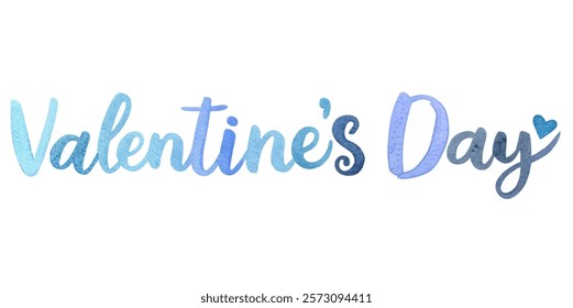 Valentine's Day lettering, watercolor style, romantic theme, soft colors, festive design, holiday celebration.