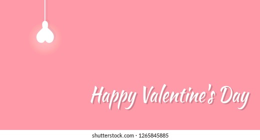 Valentine's Day and light bulbs. Background. Wallpaper.