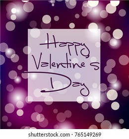 valentines day light card background vector illustration