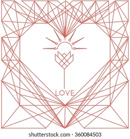 Valentines Day Line Art Vector