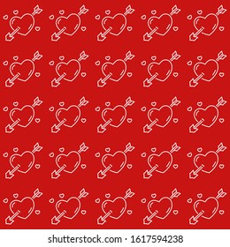 Valentine's day line pattern for web design, book, poster, ads, wrapping, postcard, advent, magazine and gift paper