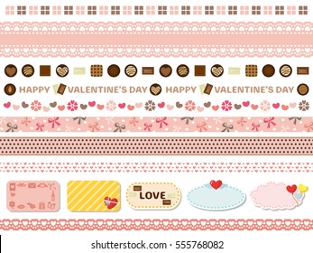 Valentine's day line set