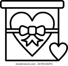 Día de San Valentín Línea Vector Icon Design