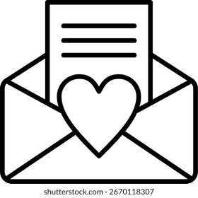 Valentines day Line vector Icon Design