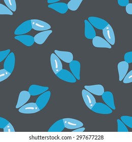 Valentine's Day lip flat icon,eps10 seamless pattern background