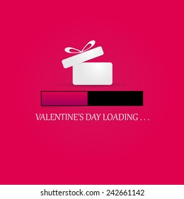 Valentine's day loading. Progress bar design.
