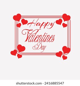 valentines day logo design with rounded