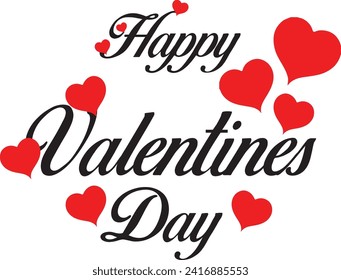 valentines day logo design with rounded