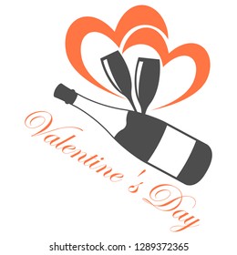 Valentines day logo design vector eps 10