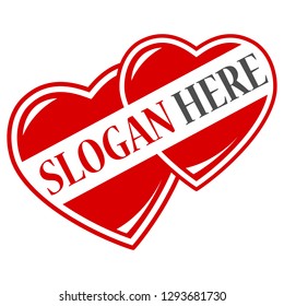 Valentines day logo design vector illustration