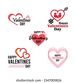 Valentines Day Logo Design Vector