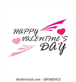 Valentinstag Logo Design Vektorgrafik-Vorlage