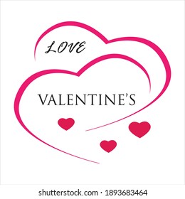 Valentines Day Logo Design Vector illustration template
