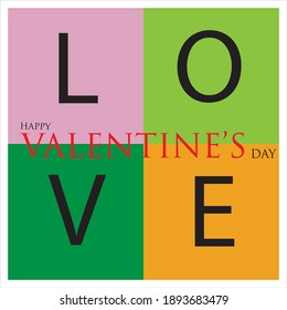 Valentines Day Logo Design Vector illustration template