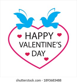 Plantilla de ilustración de vectores de diseño con logotipo de San Valentín