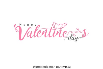 Valentines day logo icon background with heart pattern and typography of happy valentines day text . Vector illustration. Wallpaper, flyers, invitation, posters, brochure, banners.