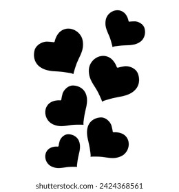 Valentine's Day logo, Love Day logo, Valentine Day love, Valentine heart logo, Black Love Day Logo vector template, t-shirt design.