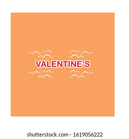 VALENTINE'S DAY logo, silhoutte for poster,illustrations vector