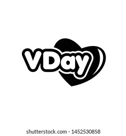 Valentine's day logo template vector illustration