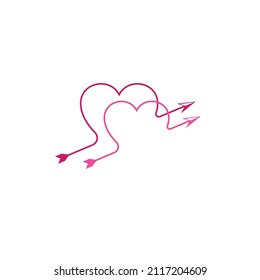 Valentines day logo vector illustration design