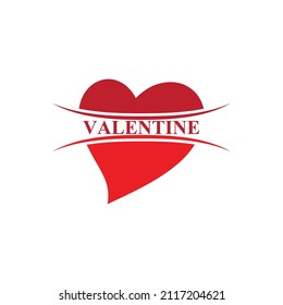 Valentines day logo vector illustration design