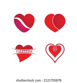 Valentines day logo vector illustration design