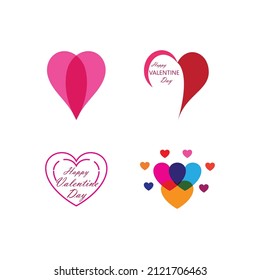 Valentines day logo vector illustration design