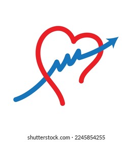 Diseño de ilustraciones vectoriales del logotipo de San Valentín