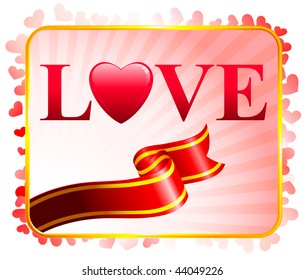 Valentine's Day Love Background Original Vector Illustration