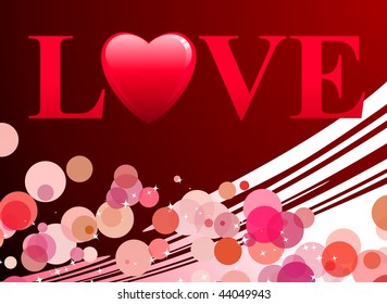 Valentine's Day Love Background Original Vector Illustration
